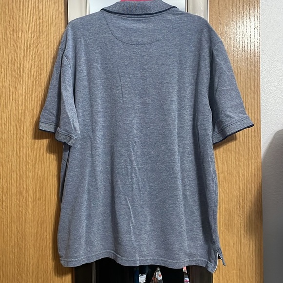 Palm Beach 2XL Classic Fit Blue and white 3 button golf polo shirt - Picture 7 of 10